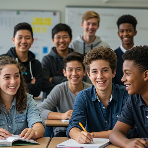 Diverse students engaged in interactive health education workshop