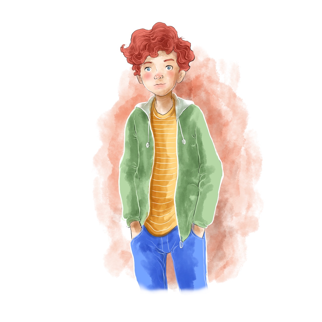 Course card with teenage boy illustration for Puberty workshop
