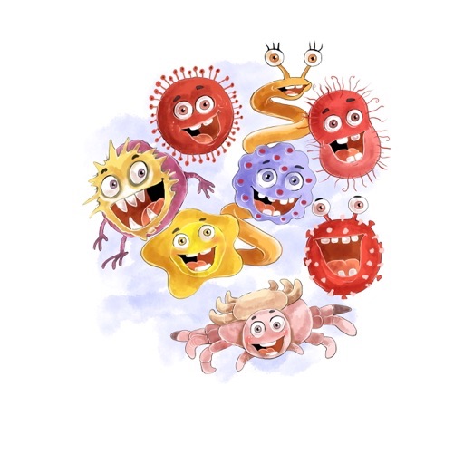 Illustration of a STIs in a fun and friendly form that is age appropriate for kids